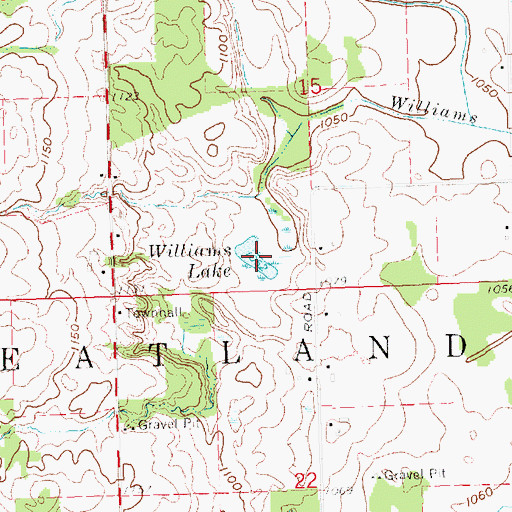 Topographic Map of Williams Lake, MI