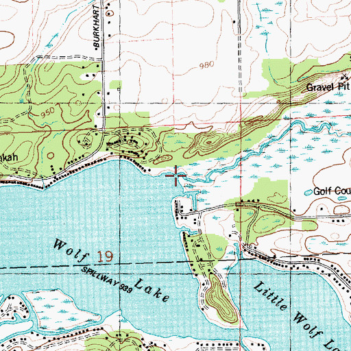 Topographic Map of Willow Creek, MI
