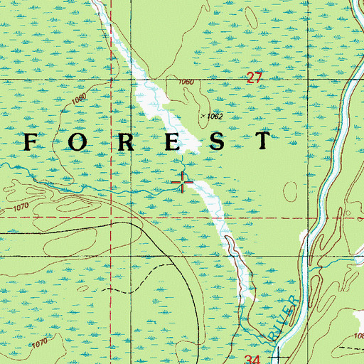 Topographic Map of Wilson Creek, MI