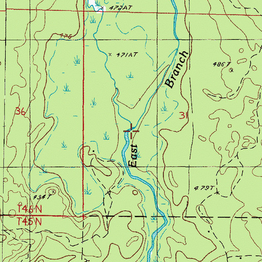 Topographic Map of Wilson Creek, MI