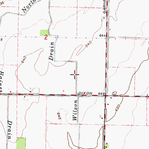 Topographic Map of Wilson Drain, MI