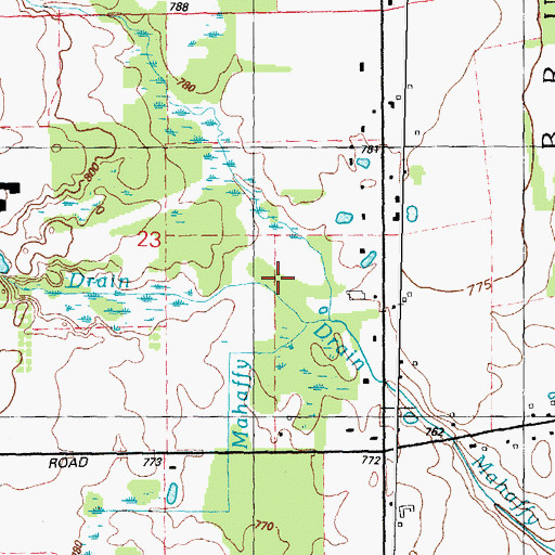 Topographic Map of Wilson Drain, MI