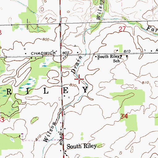 Topographic Map of Wilson Drain, MI