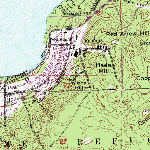 Topographic Map of Wilson Hill, MI