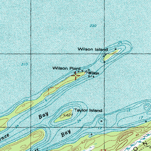 Topographic Map of Wilson Point, MI