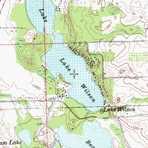Topographic Map of Lake Wilson, MI