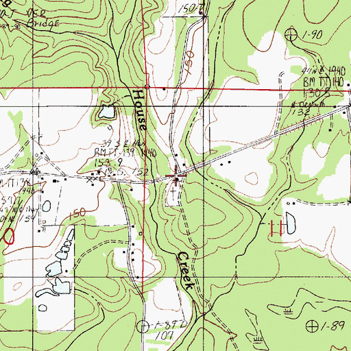 Topographic Map of Douglas Chapel United Methodist Church, AL