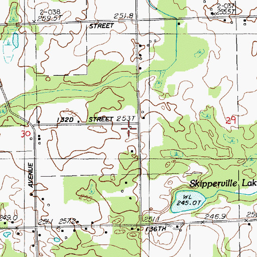 Topographic Map of Windealt School, MI
