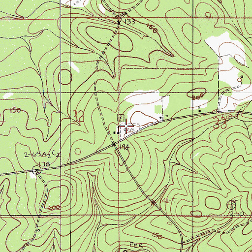 Topographic Map of Elim Cemetery, AL