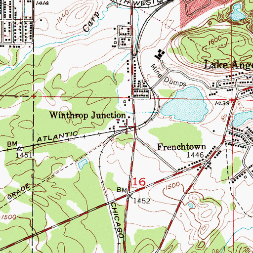 Topographic Map of Winthrop Junction, MI