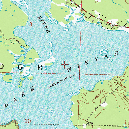 Topographic Map of Lake Winyah, MI