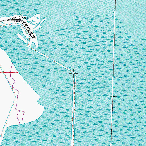 Topographic Map of Wiscoggin Drain, MI