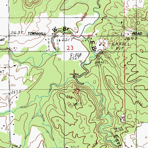 Topographic Map of Wise Man Creek, MI