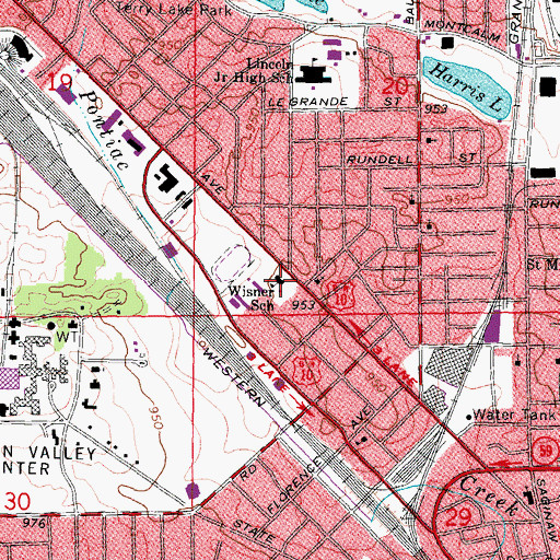 Topographic Map of Wisner School, MI