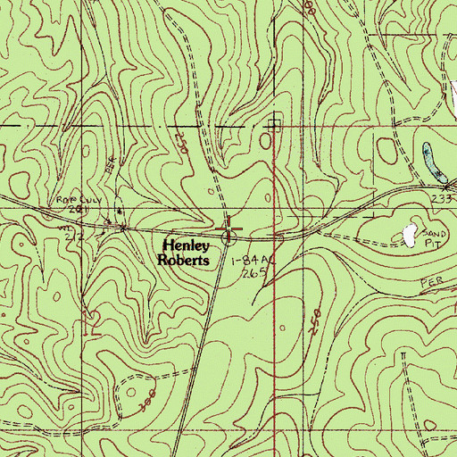 Topographic Map of Henley Roberts, AL