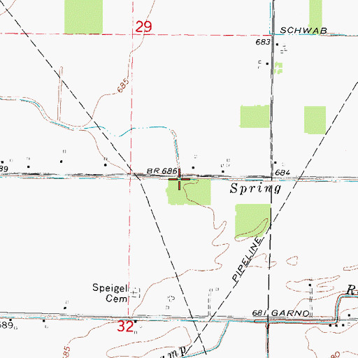 Topographic Map of Woodruff Brook, MI