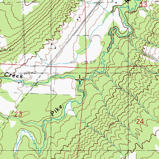Topographic Map of Worham Creek, MI