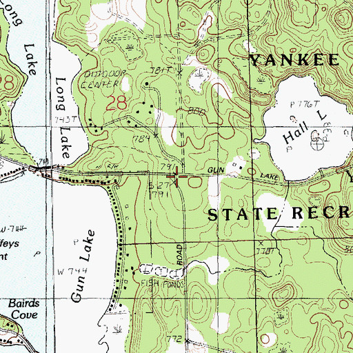 Topographic Map of Yankee Springs Recreation Area, MI