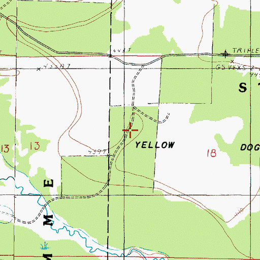 Topographic Map of Yellow Dog Plains, MI