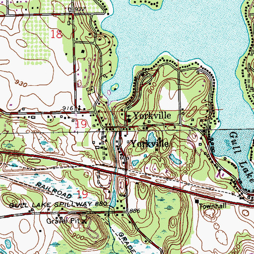 Topographic Map of Yorkville, MI