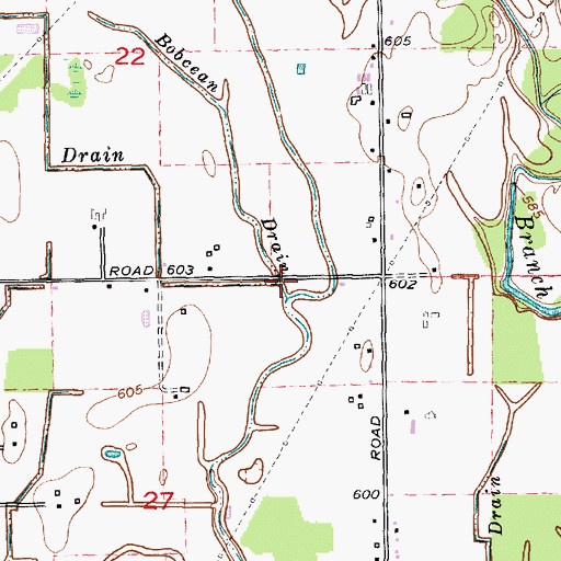 Topographic Map of Zander Drain, MI