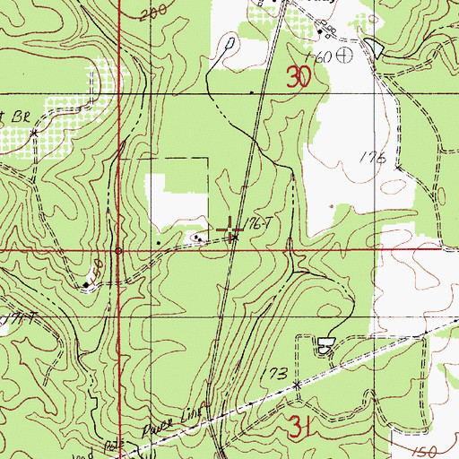 Topographic Map of Saint James Church, AL