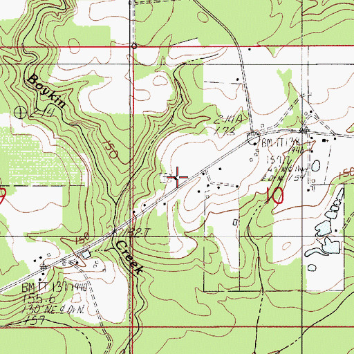Topographic Map of Second Bethlehem Baptist Church, AL