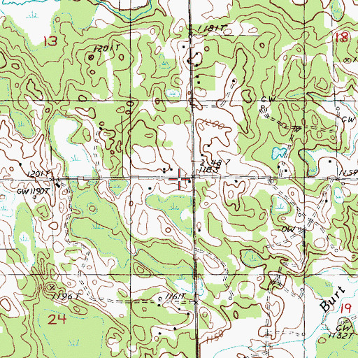 Topographic Map of Zion Church, MI