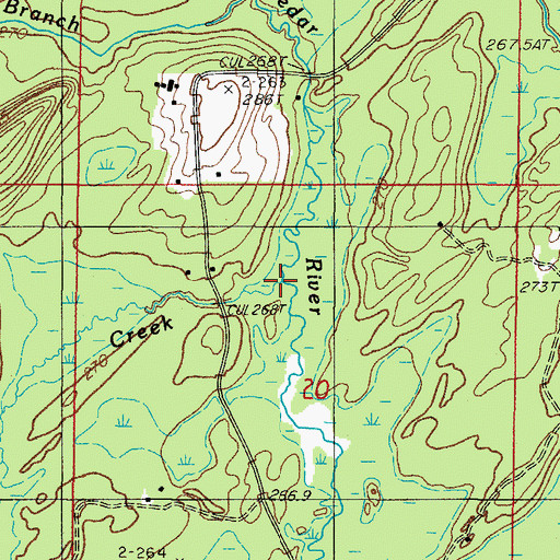 Topographic Map of Menard Creek, MI