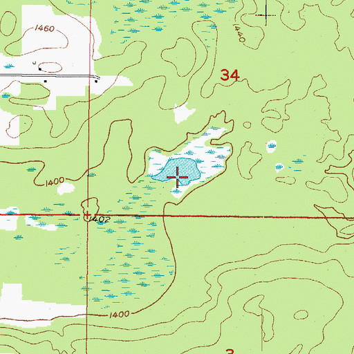 Topographic Map of Robbins Pond, MI