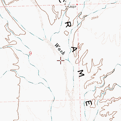 Topographic Map of Black Rock Wash, AZ
