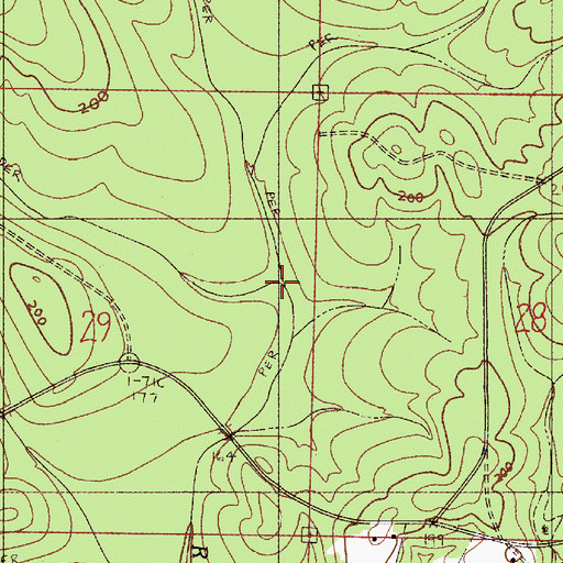 Topographic Map of West Prong Rock Creek, AL