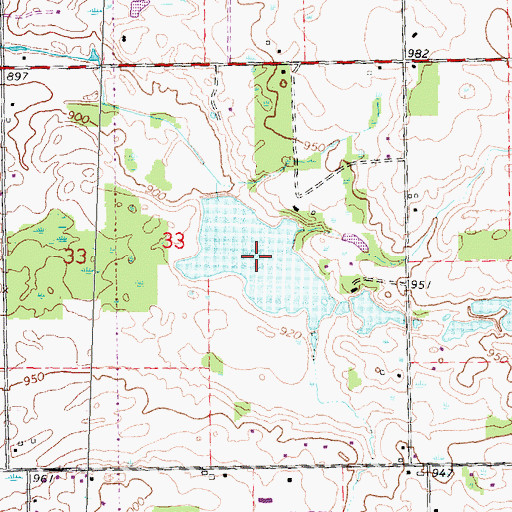 Topographic Map of Fausett Lake, MI