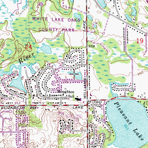 Topographic Map of Foxdale Lake, MI
