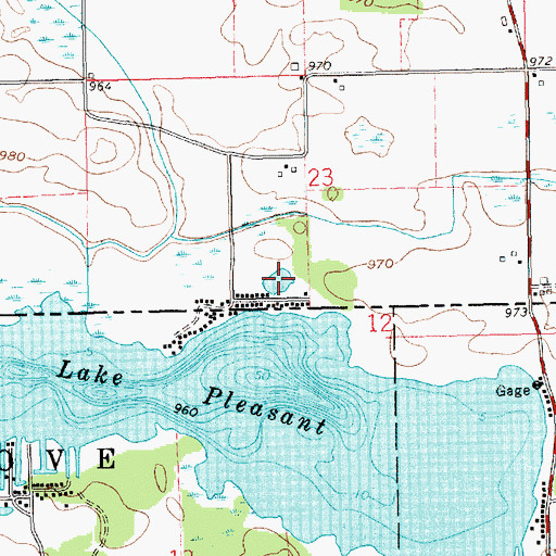 Topographic Map of Vohs Lake, MI