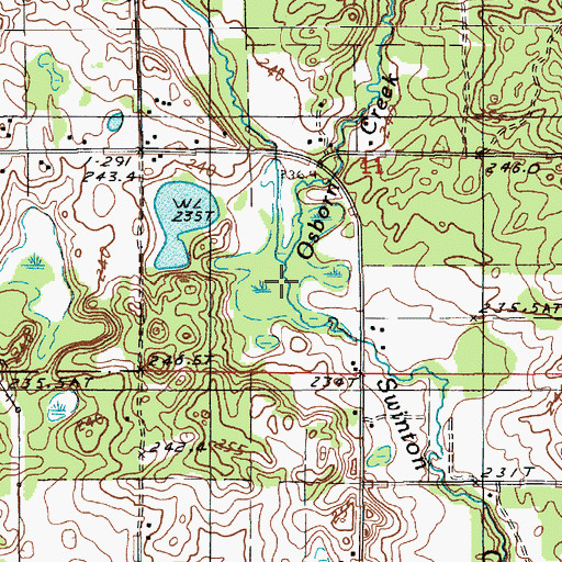 Topographic Map of Osborn Creek, MI