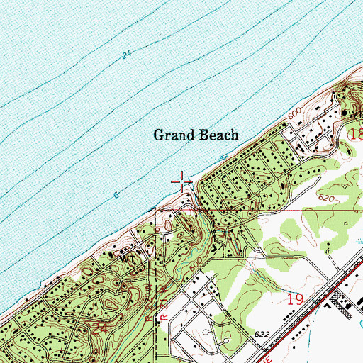 Topographic Map of White Ditch, MI