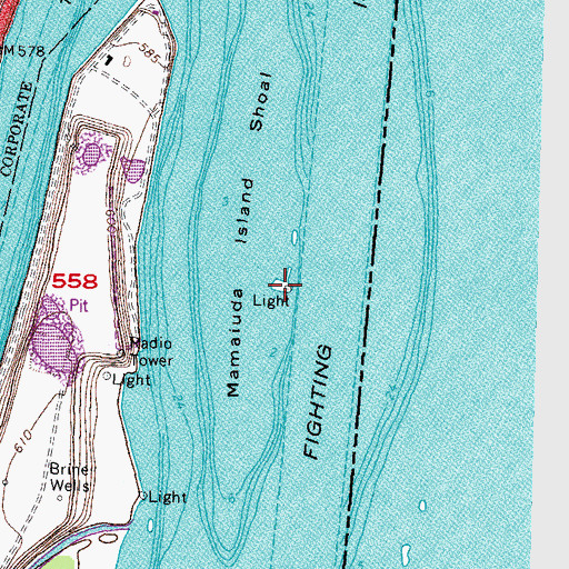 Topographic Map of Mamajuda Island, MI