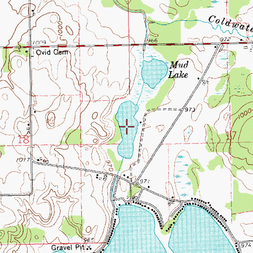 Topographic Map of Little Rose Lake, MI