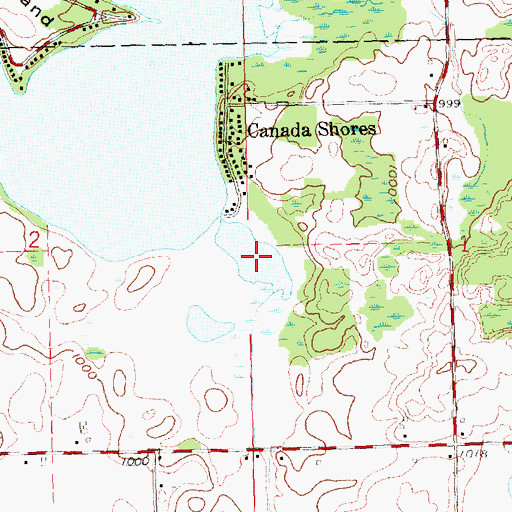 Topographic Map of Little Coldwater Lake, MI