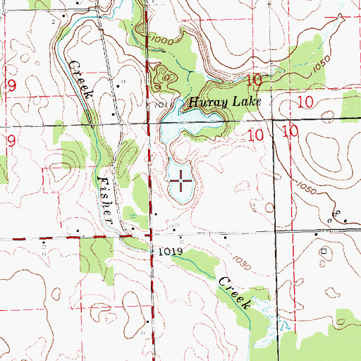 Topographic Map of Beckwith Lake, MI