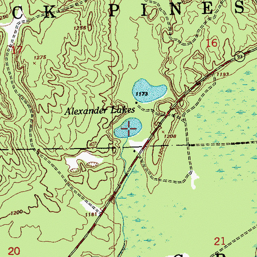 Topographic Map of Bright Lake, MI