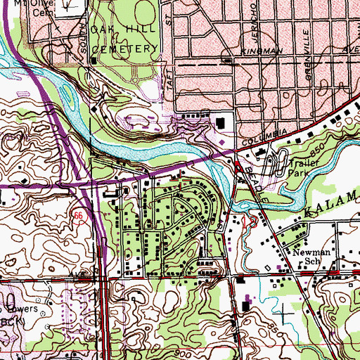 Topographic Map of Sunrise Heights, MI