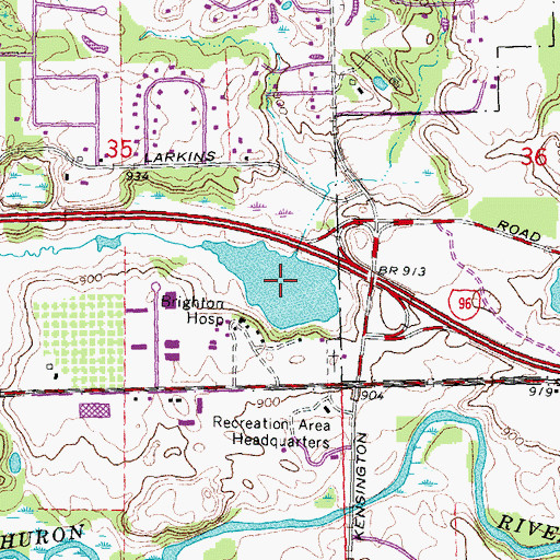Topographic Map of Lake Serenity, MI