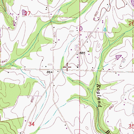 Topographic Map of Jones Chapel Church, AL