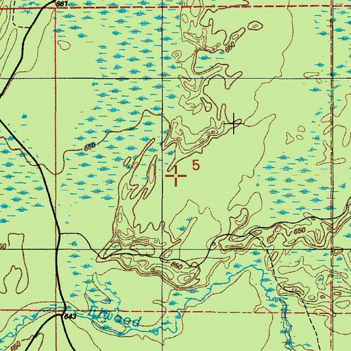 Topographic Map of Hannahville Indian Community, MI
