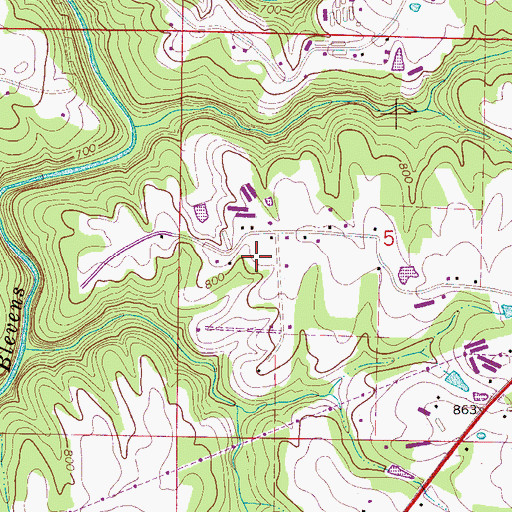 Topographic Map of Neighborhood Baptist Church, AL
