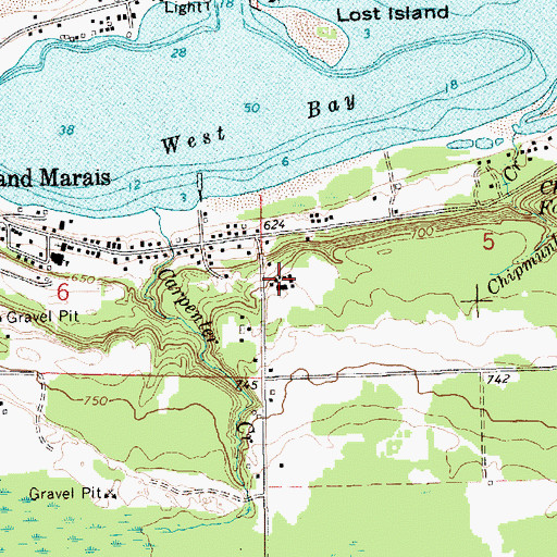 Topographic Map of Endress Oil Company, MI