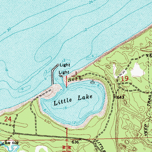 Topographic Map of Seminole Lodge, MI