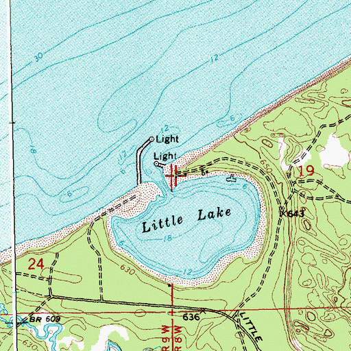 Topographic Map of Chippewa Lodge, MI
